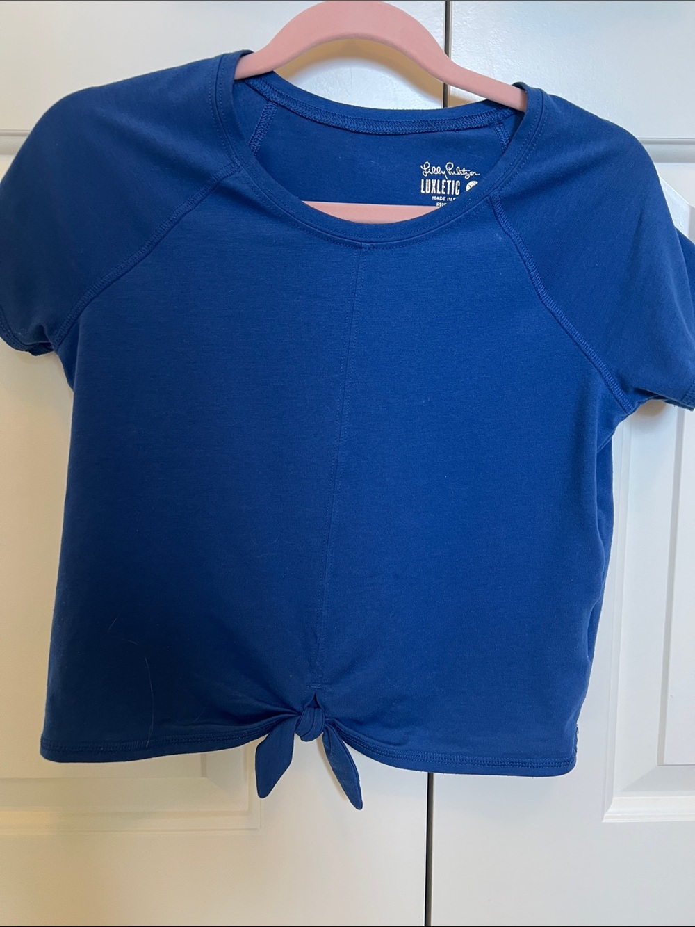 Lilly Pulitzer Girls' Navy Blue Tie-Front Tee